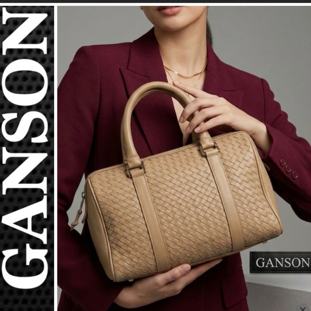 Ganson Leather Boston Bag - Picture 2 of 9